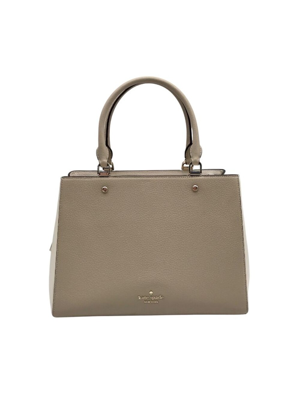 Kate Spade Light Sand Pebbled Leather Leila Convertible Satchel